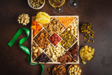 Holiday Nuts & Dried Fruit Assortment In Wooden Diamond Gift Tray
