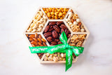 Honey Baked Pecan Heaven & Nut Assortment In Wooden Hexagon Gift Tray