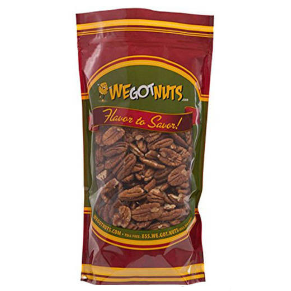 Roasted Unsalted Pecans — Natural Crunchy Nut Snack, Versatile, Natural and Fresh Flavor