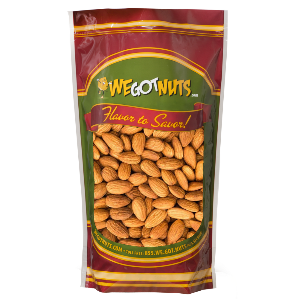 Raw California almonds natural shelled