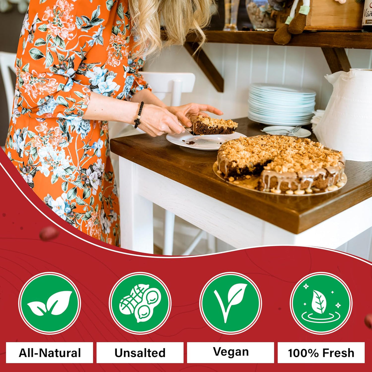 Raw Redskin Peanuts — Natural Peanut Snack with Skin On, Healthy baking, Premium Shelled Peanuts