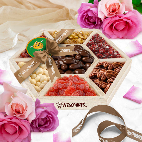 The Golden Bloom: Anniversary Delight Nut & Fruit Box