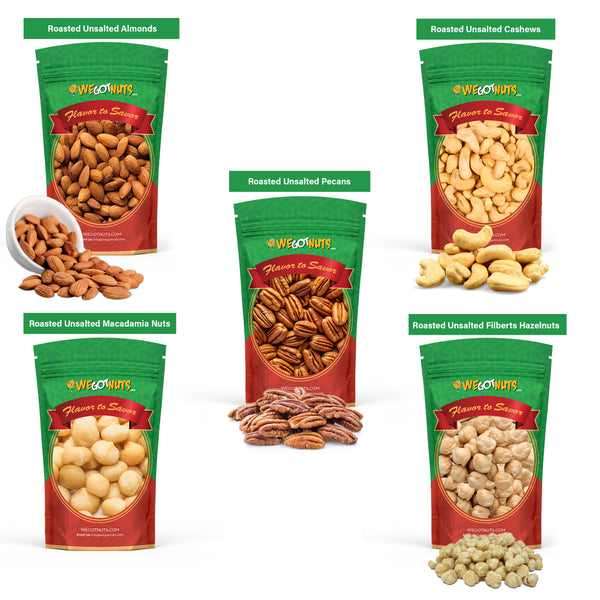Roasted Nuts – Almonds, Cashews, Pecans, Macadamia & Filberts Mix