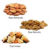 Snackademia: Back-to-School Brain Fuel Kit  raw almonds, raw walnuts, and trail mixes