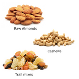 Nuts About Gains: Gym-Bro Bulk Pack raw almonds, cashews, and protein-rich trail mixes.