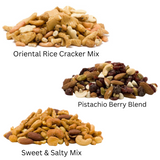 Netflix & Chill Box: Oriental Rice Cracker Mix, Sweet & Salty Mix & Pistachio Berry Blend