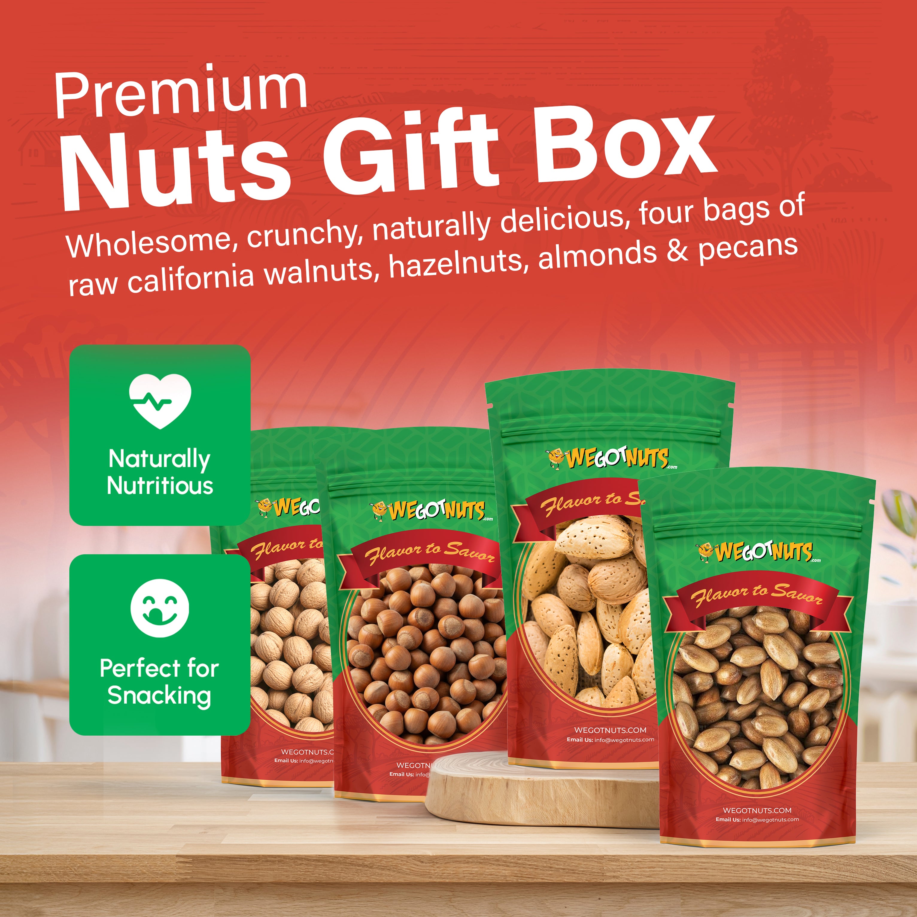 Walnuts in shell - filberts in shell -almonds in shell - pecans in shell