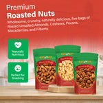 Almonds roasted unsalted - cashews roasted unsalted -pecans roasted unsalted - macadamia roasted unsalted -filberts roosted unsalted