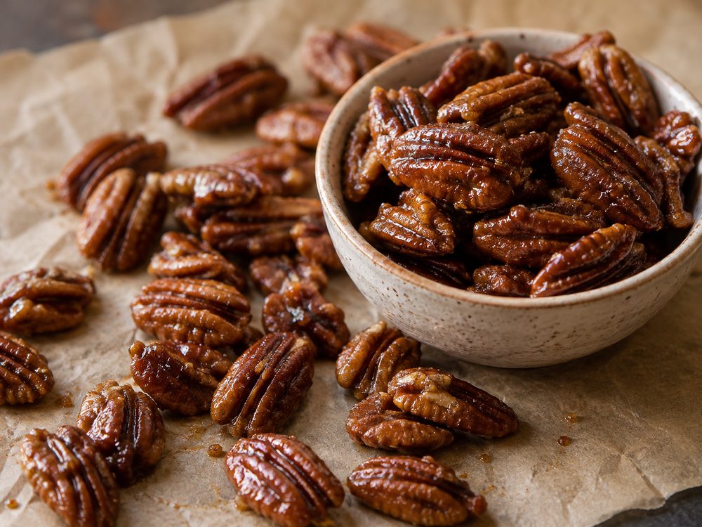 Sample photo of the finished dish: Ginger-Maple Candied Pecans