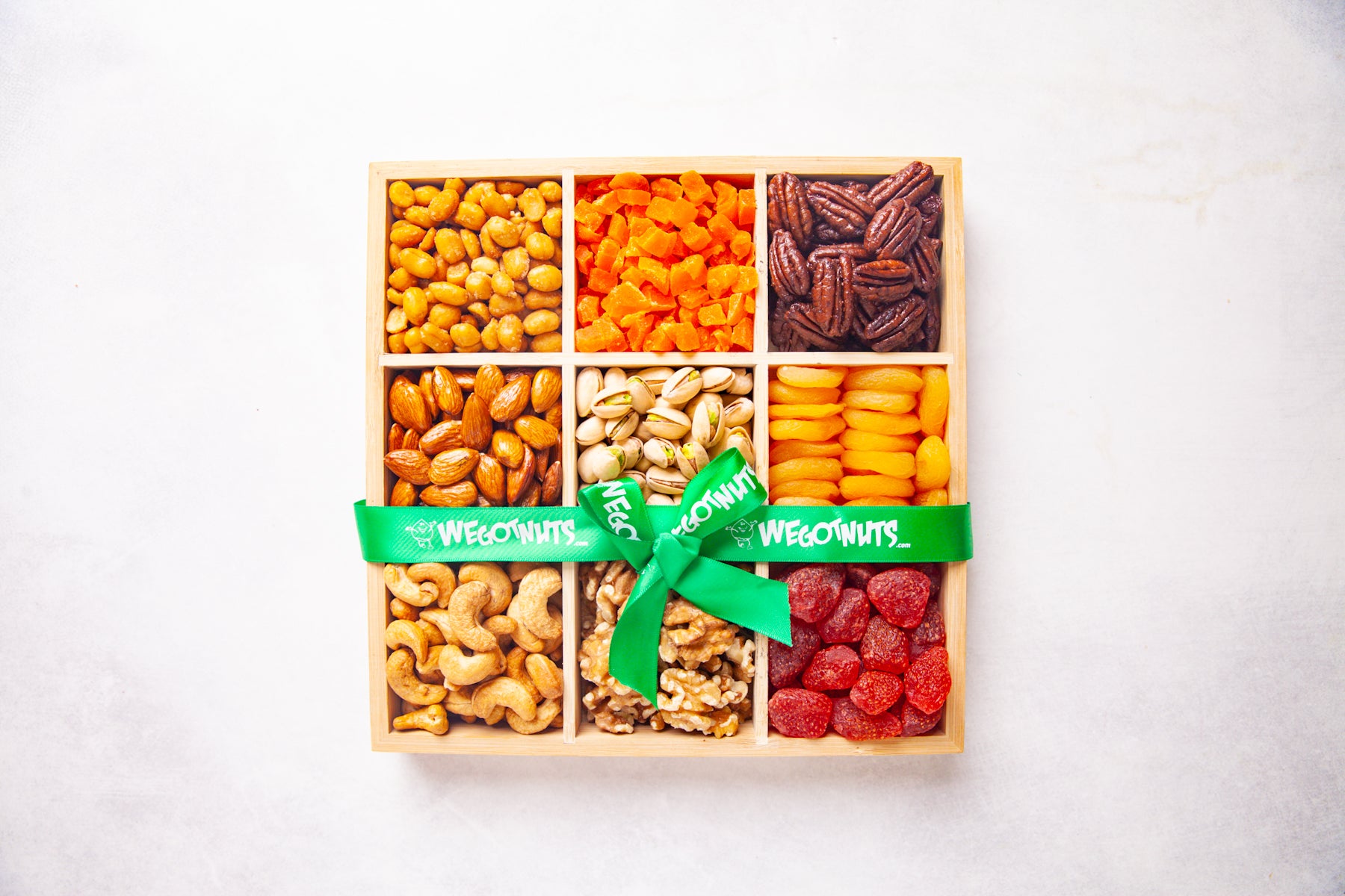 Holiday Mixed Nuts & Fruit Square Gift Tray