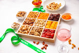 Holiday Mixed Nuts & Fruit Square Gift Tray