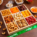 Holiday Mixed Nuts & Fruit Square Gift Tray