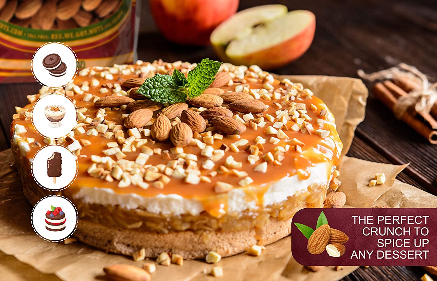 Raw California almonds natural shelled