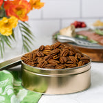 Raw Shelled Georgia Pecans Gift Tin (1.5 lbs.)— Naturally Nutty and Versatile Snack, Perfect for Baking, Crunchy, Fresh and Naturally Flavourful