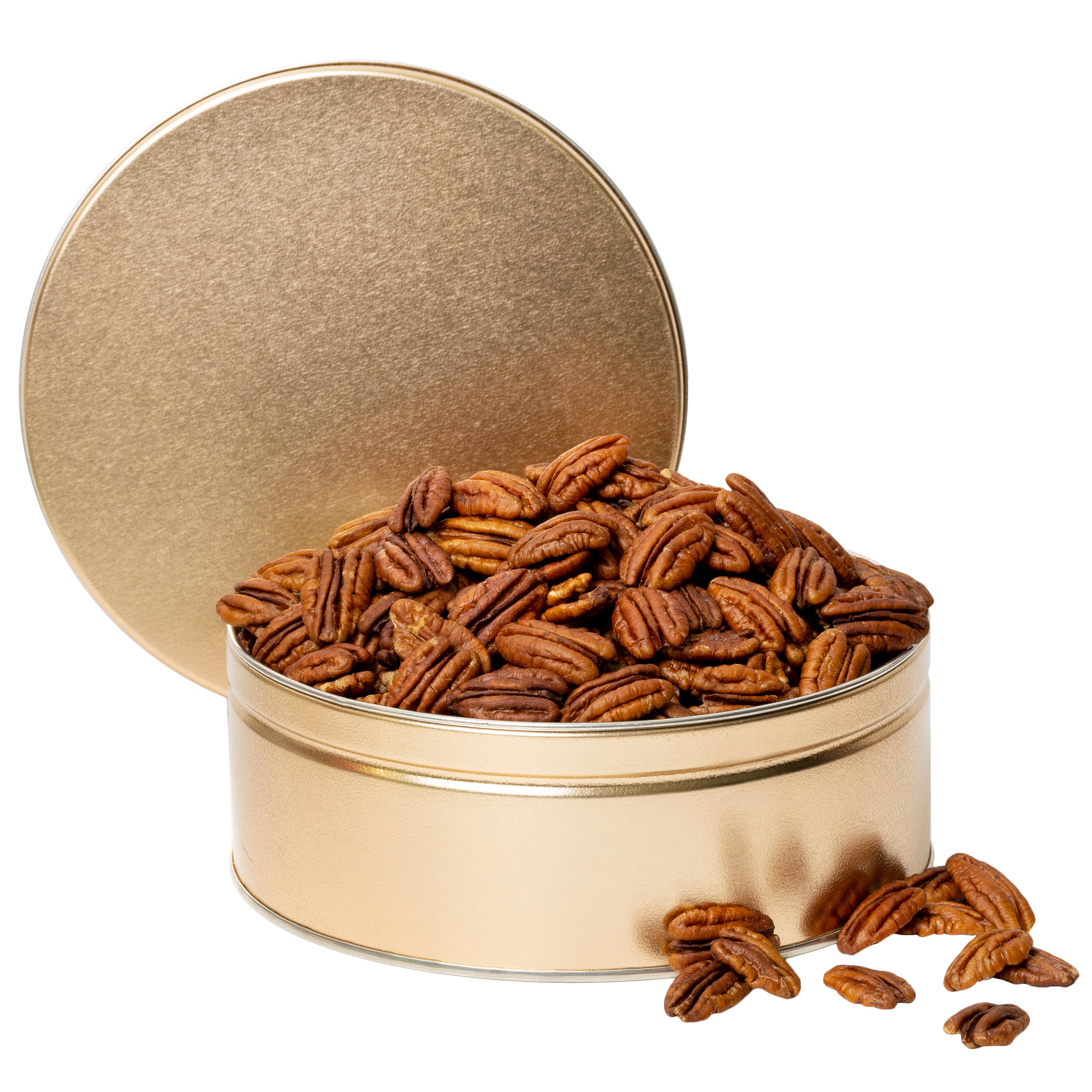 Raw Shelled Georgia Pecans Gift Tin (1.5 lbs.)— Naturally Nutty and Versatile Snack, Perfect for Baking, Crunchy, Fresh and Naturally Flavourful