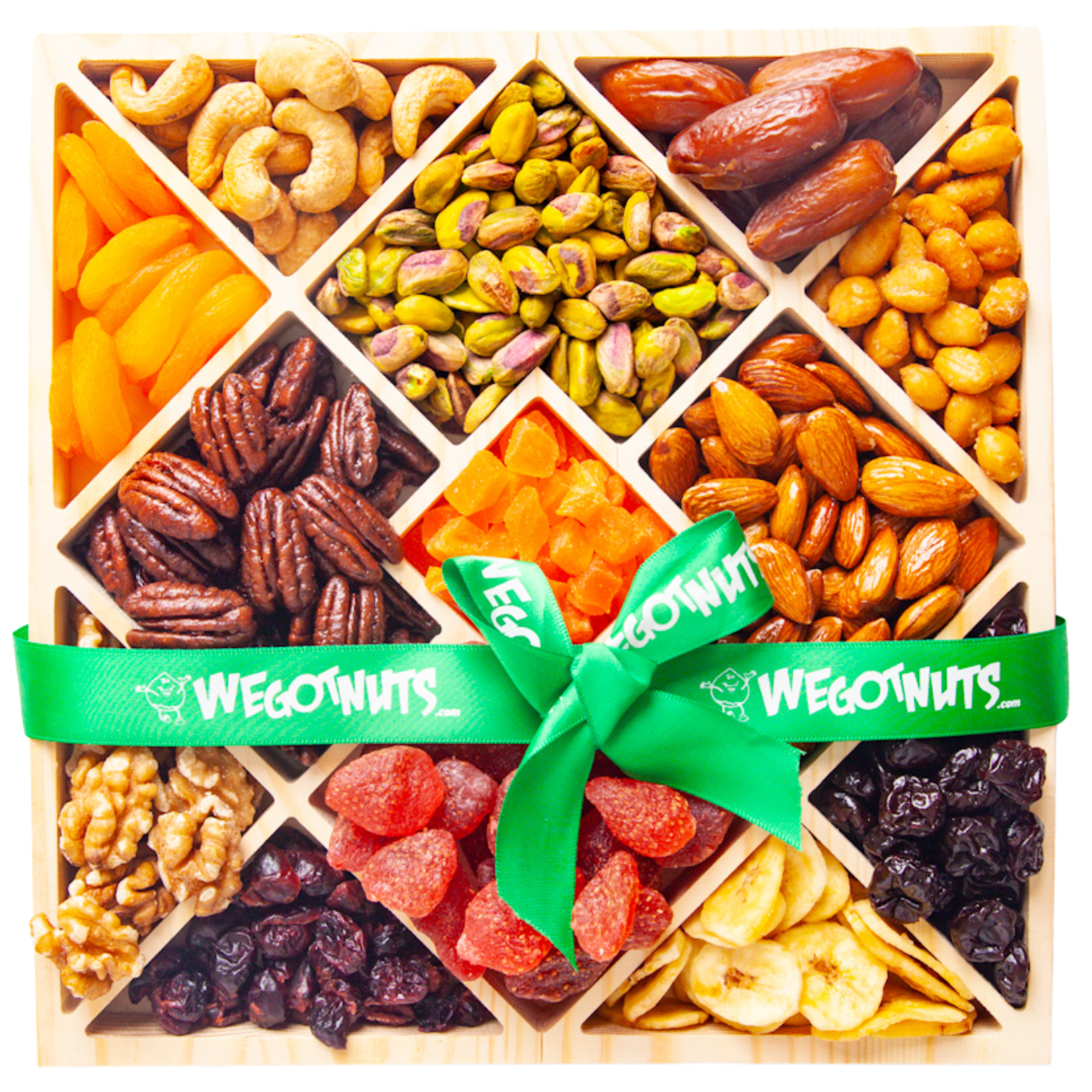 Holiday Mixed Nuts & Fruit Diamond Gift Tray